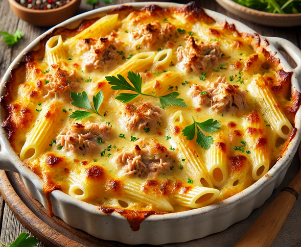 Recette gratins de pates au thon