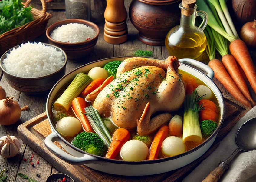Recette traditionnelle de la poule au pot