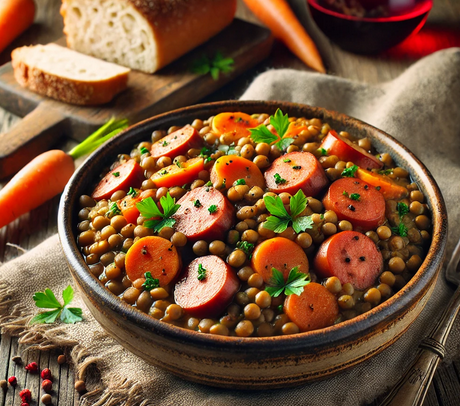 Ragoût de Lentilles aux Saucisses