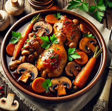 Recette facile - Coq au Vin