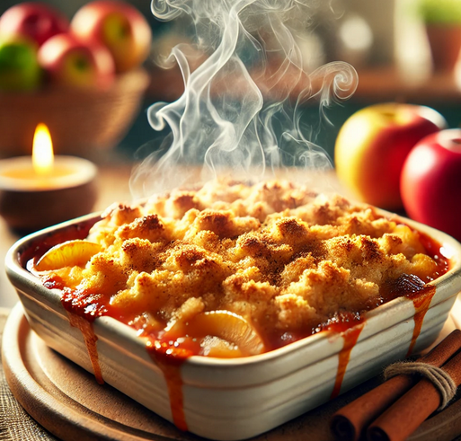 Recette gourmande - Crumble aux Pommes et Cannelle
