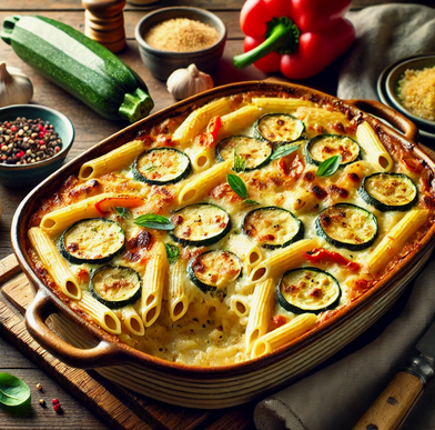 Recette familiale - Gratin de Pâtes et Légumes