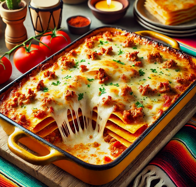 Recette conviviale - Gratin de Tortillas au Fromage