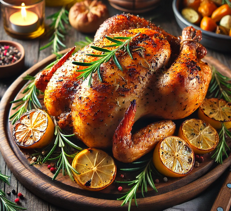 Poulet Rôti au Citron et Herbes