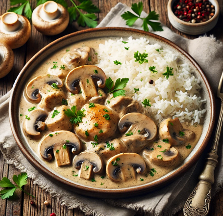 Ragoût de Poulet aux Champignons