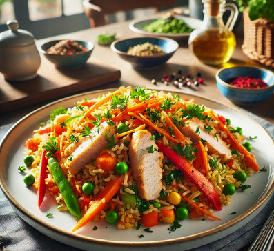Recette familiale - Riz Sauté au Poulet