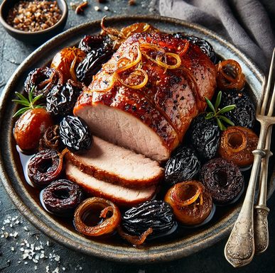 Recette facile - Rôti de Porc aux Pruneaux