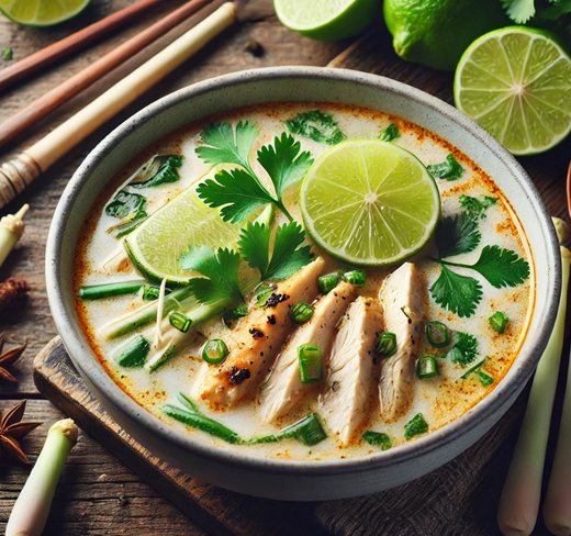 Recette gourmande - Soupe Thaï au Poulet et Lait de Coco