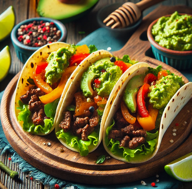 Recette facile - Tacos au Bœuf et Guacamole