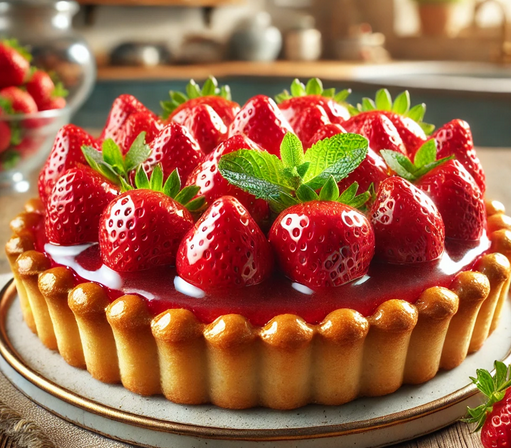 Recette gourmande - Tarte aux Fraises Fraîches