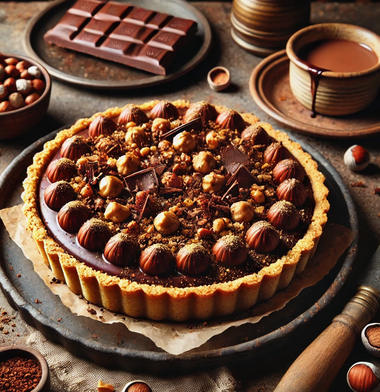 Recette facile - Tarte au Chocolat et Noisettes