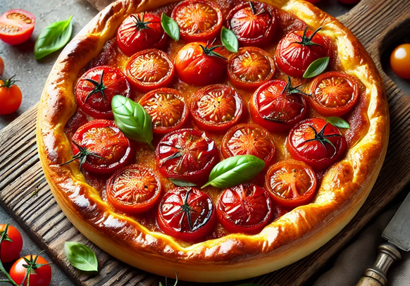 Recette facile - Tatin de Tomates Cerises au Basilic