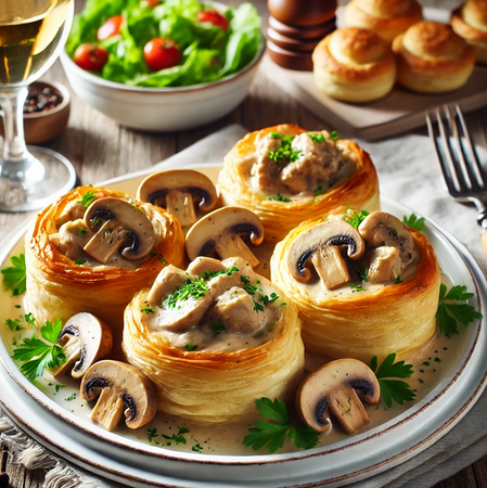 Vol-au-Vent Poulet Champignons